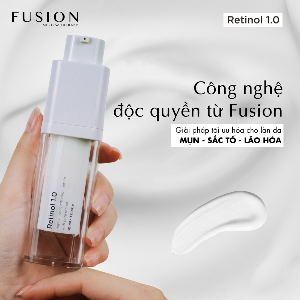 Fusion Retinol 1.0 kem chống lão hóa, tái tạo, cải thiện tình trạng da mụn
